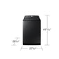 Samsung WA55CG7100AVUS 5.5 cu. ft. Extra-Large Capacity Smart Top Load Washer with Super Speed Wash in Brushed Black