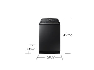 Samsung WA55CG7100AVUS 5.5 cu. ft. Extra-Large Capacity Smart Top Load Washer with Super Speed Wash in Brushed Black