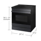 Samsung NSI6DG9500MT Bespoke 6.3 cu. ft. Smart Slide-In Induction Range with Ambient Edge Lighting™ & Air Sous Vide in Matte Black Steel