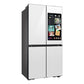 Samsung RF23DB990012 Bespoke Counter Depth 4-Door Flex™ Refrigerator (23 cu. ft.) with AI Family Hub™+ and AI Vision Inside™ in White Glass