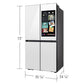 Samsung RF29DB990012 Bespoke 4-Door Flex™ Refrigerator (29 cu. ft.) with AI Family Hub™+ and AI Vision Inside™ in White Glass