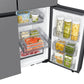 Samsung RF23DB9600QL Bespoke Counter Depth 4-Door Flex™ Refrigerator (23 cu. ft.) with Beverage Center ™ in Stainless Steel - (with Customizable Door Panel Colors)