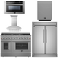 Forno Appliance Package - 48" Gas Range, Range Hood, 60" Refrigerator, Dishwasher, Microwave Drawer, AP-FFSGS6244-48-5P