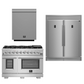 Forno Appliance Package - 48 Inch Pro Gas Range, Dishwasher, 60 Inch Refrigerator, AP-FFSGS6260-48-5
