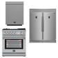 Forno Appliance Package - 30" Gas Range, Dishwasher, 60" Refrigerator, AP-FFSGS6276-30-W-5