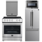 Forno Espresso Package - 30" Electric Range, 30" Refrigerator with Ice Maker, Dishwasher and 24" Microwave Drawer in Stainless Steel