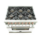 FORNO Capriasca 36" 5.36 cu. ft. Dual Fuel Range with 6 Italian Burners in White, FFSGS6187-36WHT
