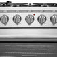 Forno Appliance Package - 36 Inch Gas Burner/Electric Oven Pro Range, Dishwasher, Refrigerator, AP-FFSGS6187-36-5