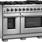 Forno Appliance Package - 48 Inch Gas Burner/Electric Oven Pro Range, Wall Mount Range Hood, Microwave Drawer, Dishwasher, AP-FFSGS6187-48-6