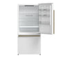 FORNO Espresso Milano 31" 17.2 cu. ft. Refrigerator and Bottom Freezer in White with Antique Brass Handles, FFFFD1785-31WHT
