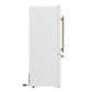 FORNO Espresso Milano 31" 17.2 cu. ft. Refrigerator and Bottom Freezer in White with Antique Brass Handles, FFFFD1785-31WHT