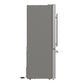 FORNO Espresso Milano 31" 17.2 cu. ft. Refrigerator and Bottom Freezer with Ice Maker in Stainless Steel and Silver Handles