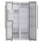 FORNO Espresso Salerno 36" 20 cu. ft. Side-By-Side Refrigerator with Water and Ice Dispenser in White with Silver Handles, FFRBI1844-36WHT