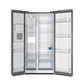 FORNO Salerno 40" 20 cu. ft. Side-by-Side Built-In Refrigerator with Water and Ice Dispenser and Grill Trim Kit, FFRBI1844-40SG