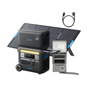 Anker SOLIX F2000 + BP2600 Expansion Battery + Home Backup Kit (Transfer Switch + Cable)
