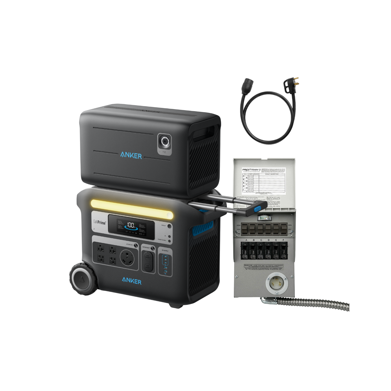 Anker SOLIX <b>F2600</b> + Expansion Battery + Home Backup Kit (Transfer Switch + Cable)
