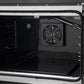 FORNO Galiano 30" 4.32 cu. ft. French Door Gas Range with 5 Sealed Burners in Black with Antique Brass Accents, FFSGS6444-30BLK