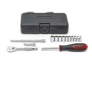 GearWrench 80326 14 Pc. 1/4" Drive 6 Point Standard Metric Mechanics Tool Set