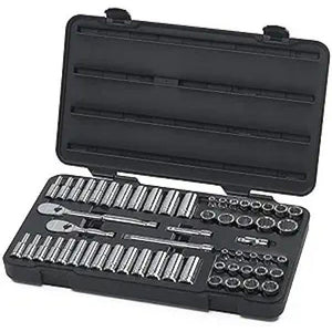 GearWrench 80551 57 Pc. 3/8" Drive 12 Point Standard & Deep SAE/Metric Mechanics Tool Set