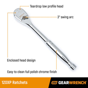 GearWrench 80700P 49 Pc. 1/2" Drive 6 Point 120XP Standard & Deep SAE/Metric Mechanics Tool Set