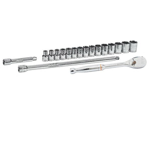 GearWrench 80708 18 Pc. 1/2" Drive 6 Point Standard Metric Mechanics Tool Set