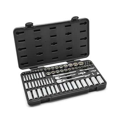 GearWrench 80948 76 Pc. 1/4" & 3/8" Drive 12 Point Standard & Deep SAE/Metric Mechanics Tool Set