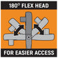GearWrench 81391 14 Pc. 1/4" Drive 120XP Locking Flex Head Ratchet and 6 Point SAE Stubby Socket Mechanics Tool Set