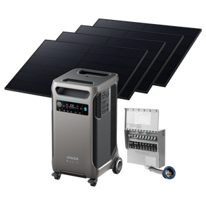 Anker SOLIX <b>F3800</b> + Home Backup Kit (Transfer Switch + Cable) + 4× 410W Rigid Solar Panels
