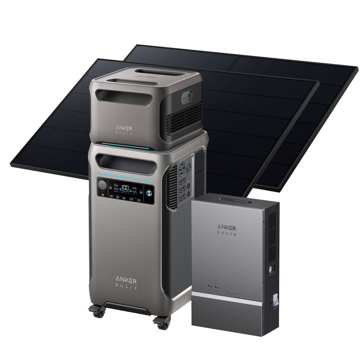Anker SOLIX <b>F3800</b> + Expansion Battery + Smart Home Power Kit + 2× 410W Rigid Solar Panels
