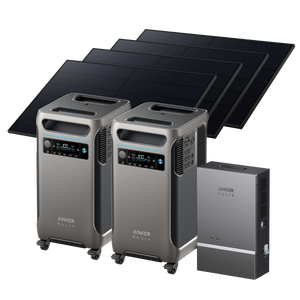 2× Anker SOLIX <b>F3800</b> (7.68kWh | 12kW) + Smart Home Power Kit + 4× 410W Rigid Solar Panels