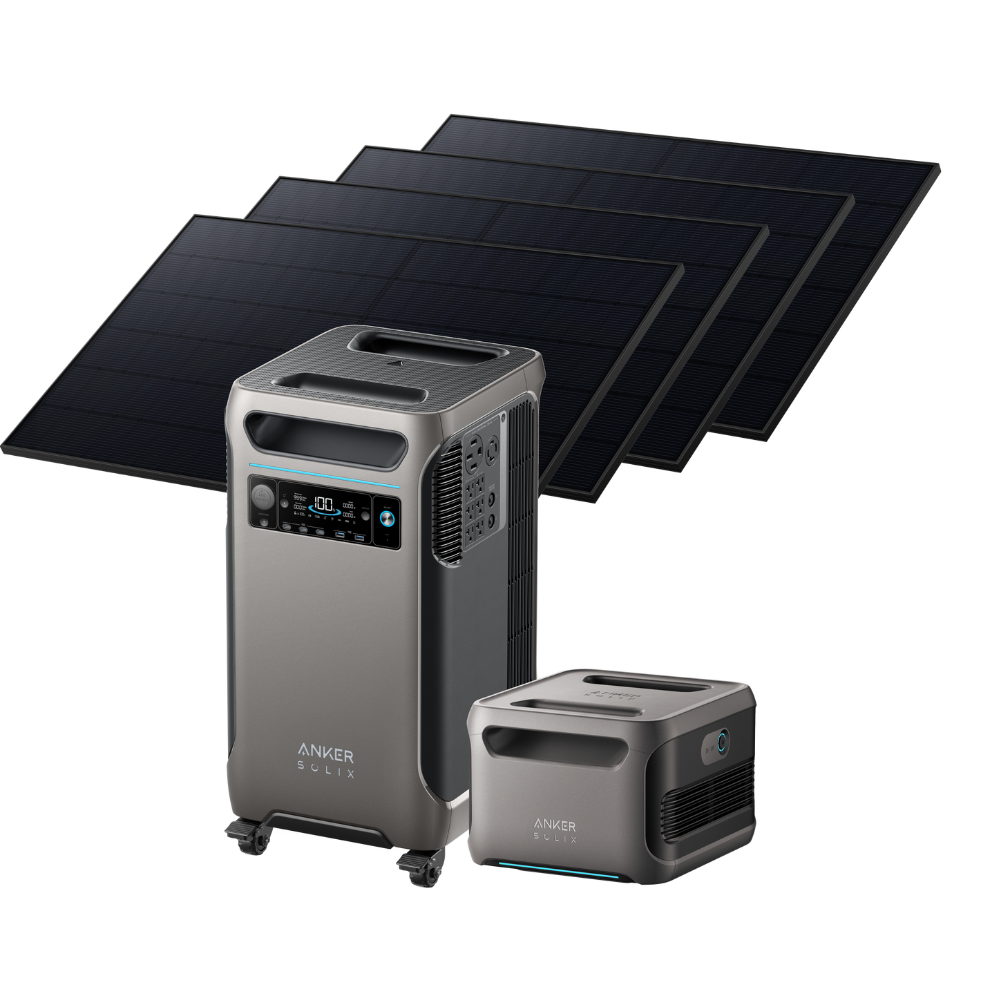 Anker SOLIX <b>F3800</b> + Expansion Battery + 4× 410W Rigid Solar Panels