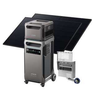 Anker SOLIX <b>F3800</b> + Expansion Battery + Home Backup Kit (Transfer Switch + Cable) + 2× 410W Rigid Solar Panels