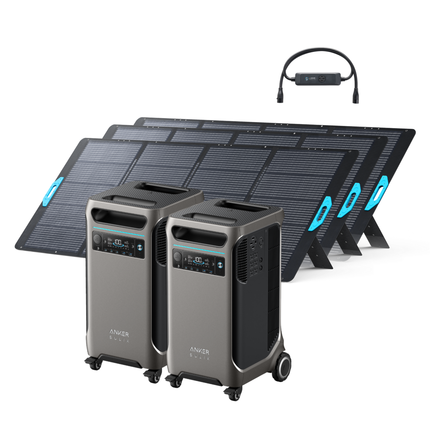 2× Anker SOLIX <b>F3800</b> + Double Power Hub + 3× 400W Solar Panel