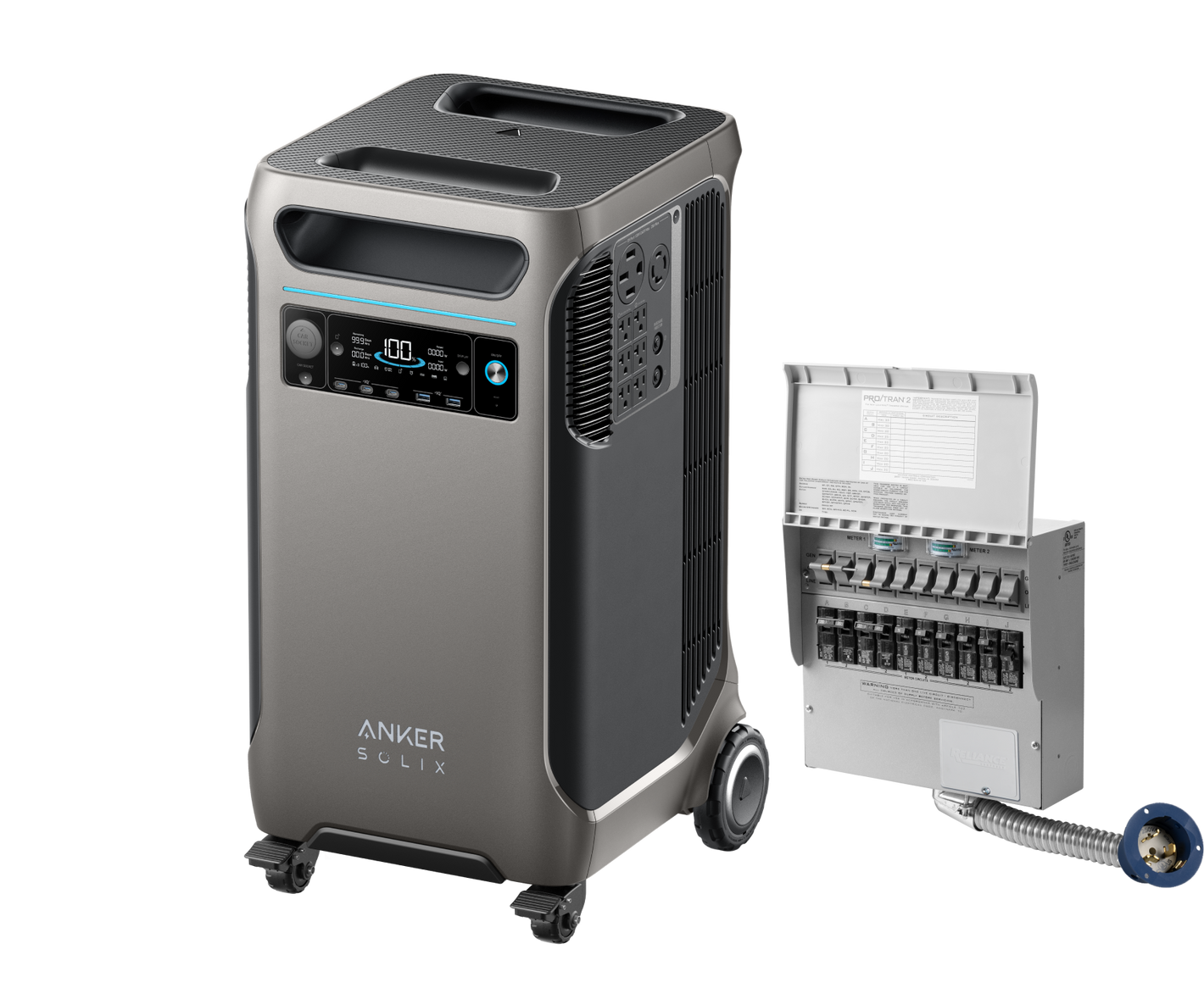 Anker SOLIX <b>F3800</b> + Home Backup Kit (Transfer Switch + Cable)