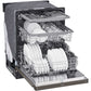 LG 24 in. Front Control Dishwasher with QuadWash and 3rd Rack in Black Stainless Steel (LDFN4542D)