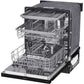 LG 24 in. Front Control Dishwasher with QuadWash and 3rd Rack in Smooth Black (LDFN4542B)