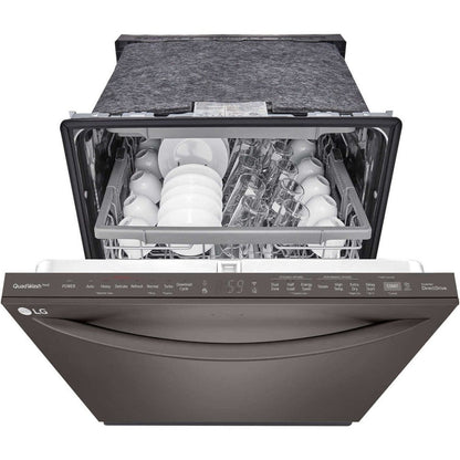 LG 24 in. Top Control Wi-Fi Enabled Dishwasher with TrueSteam and 3rd Rack in Black Stainless Steel (LDTS5552D)