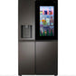LG 36 in. Side-by-Side InstaView Refrigerator with Craft Ice in Black Stainless 27 Cu. Ft. (LRSOS2706D)