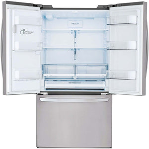 LG 36 in. Wi-Fi Enabled 3-Door French Door Refrigerator in Stainless Steel 22 Cu. Ft. (LFXS26973S)