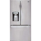 LG 36 in. Wi-Fi Enabled 3-Door French Door Refrigerator in Stainless Steel 22 Cu. Ft. (LFXS26973S)