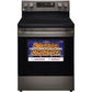 LG 30 in. 6.3-Cu. Ft. Electric Smart Range with EasyClean and AirFry Black Stainless Steel (LREL6323D)