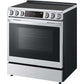 LG 30 in. 6.3-Cu. Ft. Smart Wi-Fi Enabled ProBake Convection InstaView Electric Slide-in Range with Air Fry, Stainless Steel (LSEL6335F)