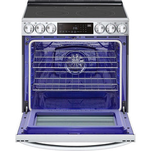 LG 30 in. 6.3-Cu. Ft. Smart Wi-Fi Enabled ProBake Convection InstaView Electric Slide-in Range with Air Fry, Stainless Steel (LSEL6335F)