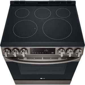 LG 30 in. 6.3-Cu Ft. Smart Wi-Fi Enabled Fan Convection Electric Slide-in Range with Air Fry and EasyClean (LSEL6333D)