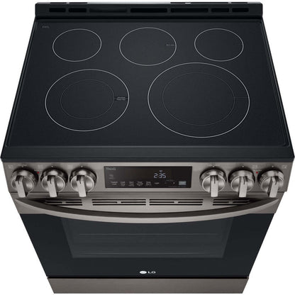 LG 30 in. 6.3-Cu Ft. Smart Wi-Fi Enabled Fan Convection Electric Slide-in Range with Air Fry and EasyClean (LSEL6333D)
