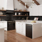 Forno Espresso Package - 30" Gas Range, 36" Refrigerator with Ice Maker and Dishwasher in Black with Antique Brass Accents