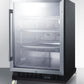 Summit SCR610BLRI 24" Wide Built-in Mini Reach-in Beverage Center With Dolly