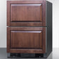 Summit SPRF2D5PNR 24" Wide Panel-ready 2-drawer Refrigerator-freezer (panel Not Included)