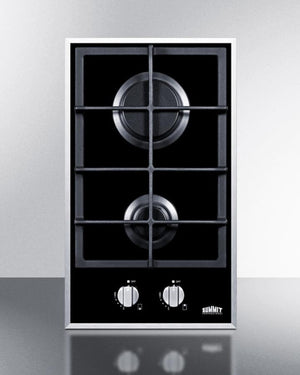 Summit GC2BGL 12" Wide 2-burner Gas Cooktop