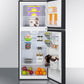 Summit FF1087B 24" Wide Top Mount Refrigerator-freezer